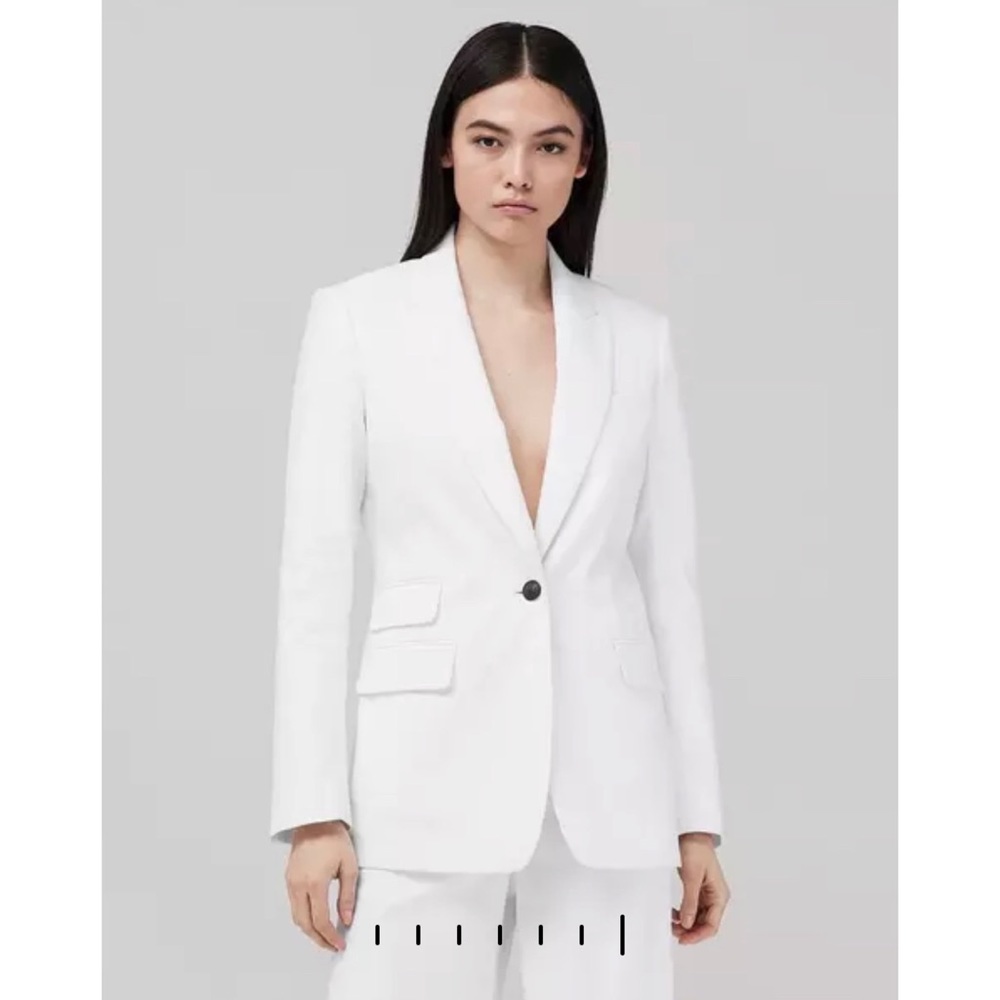 Rag & Bone White Foster Linen Blazer